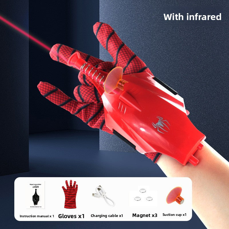 Spider-Man Electric Silk Launcher Toy Automatic Reel-In Web Shooter Gauntlet