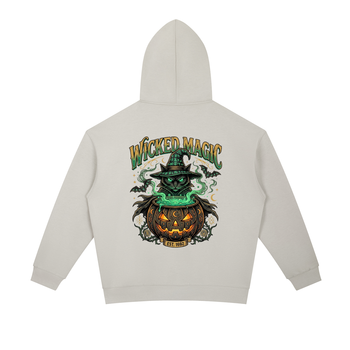 Hoodie Magical Cat Halloween Graphic Sweatshirt
