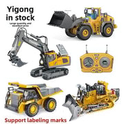 Remote Control Alloy Construction Vehicle Toy Set