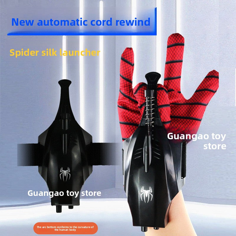 Spider-Man Electric Silk Launcher Toy Automatic Reel-In Web Shooter Gauntlet