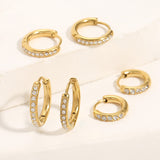 European & American Minimalist Cubic Zirconia Earrings for Women