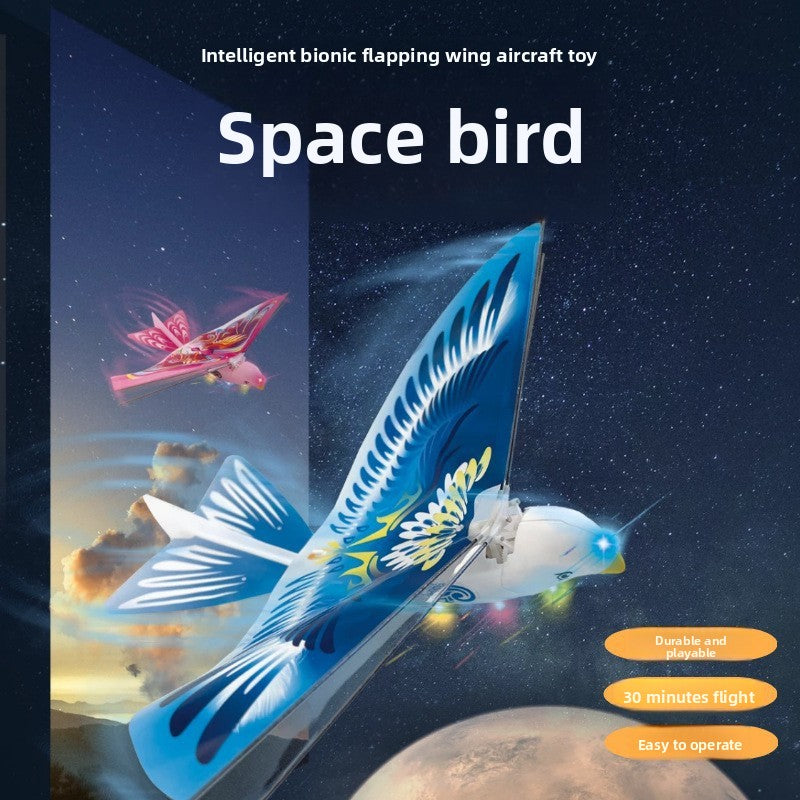 Simulation LED Flapping Wing Flying Bird Remote Control Drone Toy
