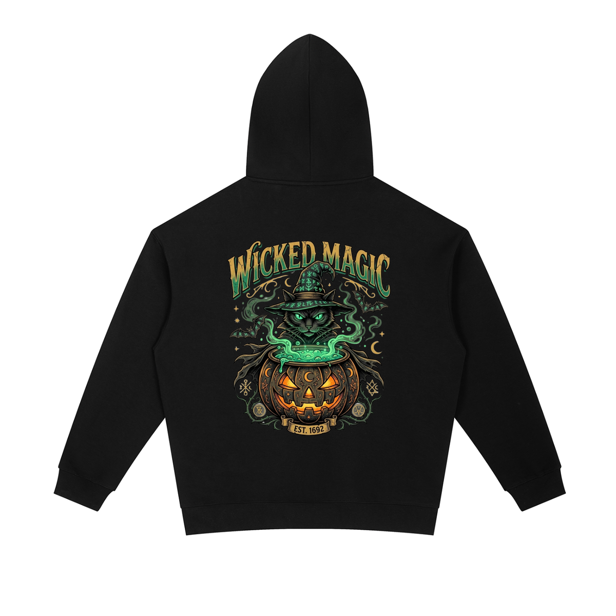 Hoodie Magical Cat Halloween Graphic Sweatshirt