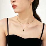 18K Gold-Plated Niche Luxury Pearl and Rice-Bead Choker