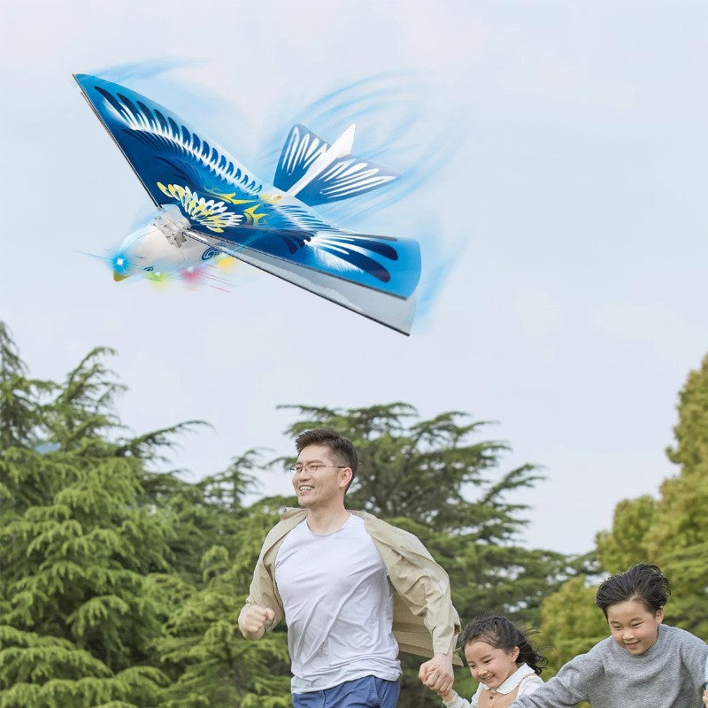Simulation LED Flapping Wing Flying Bird Remote Control Drone Toy