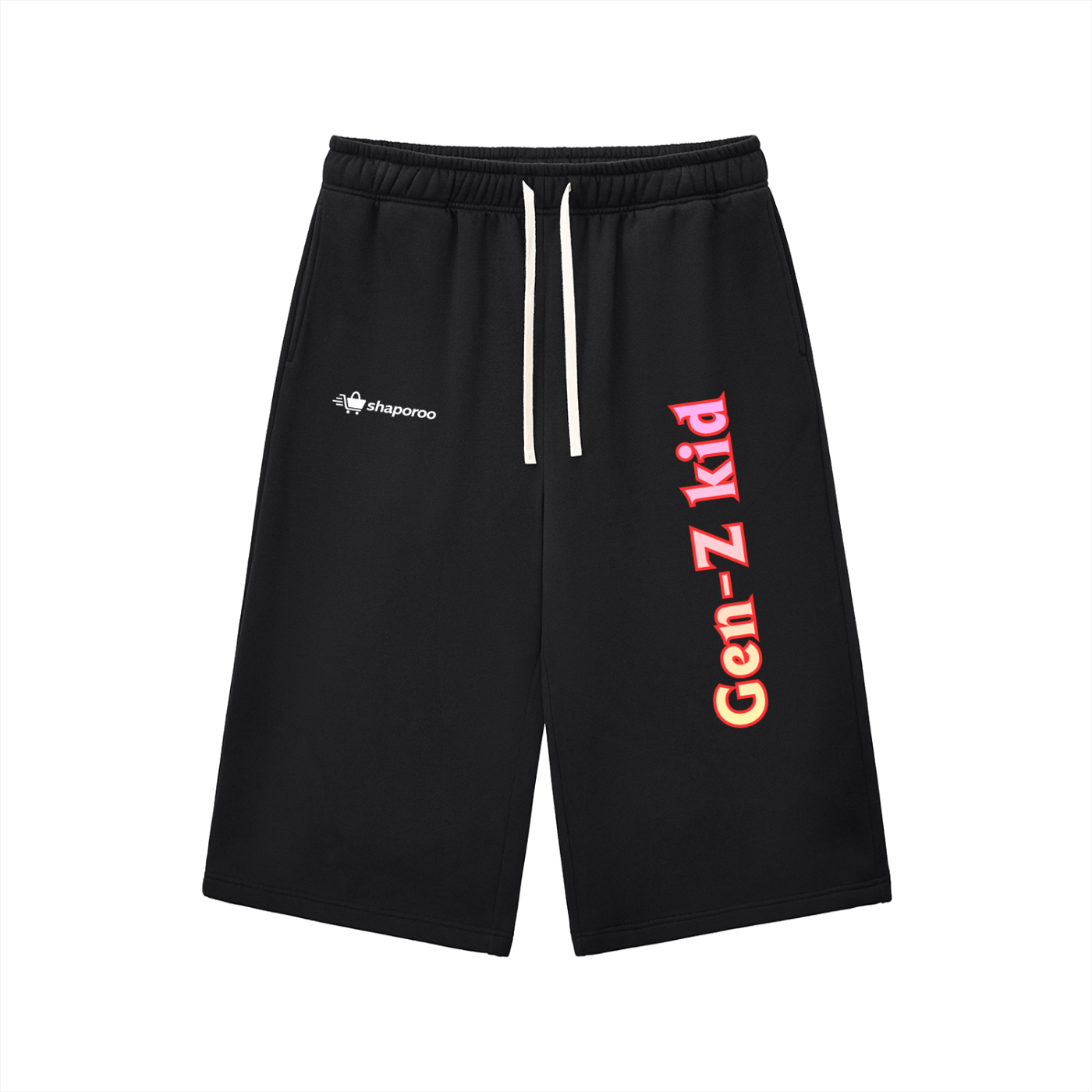 Relaxed Drawstring Three-quarter Sweatpants