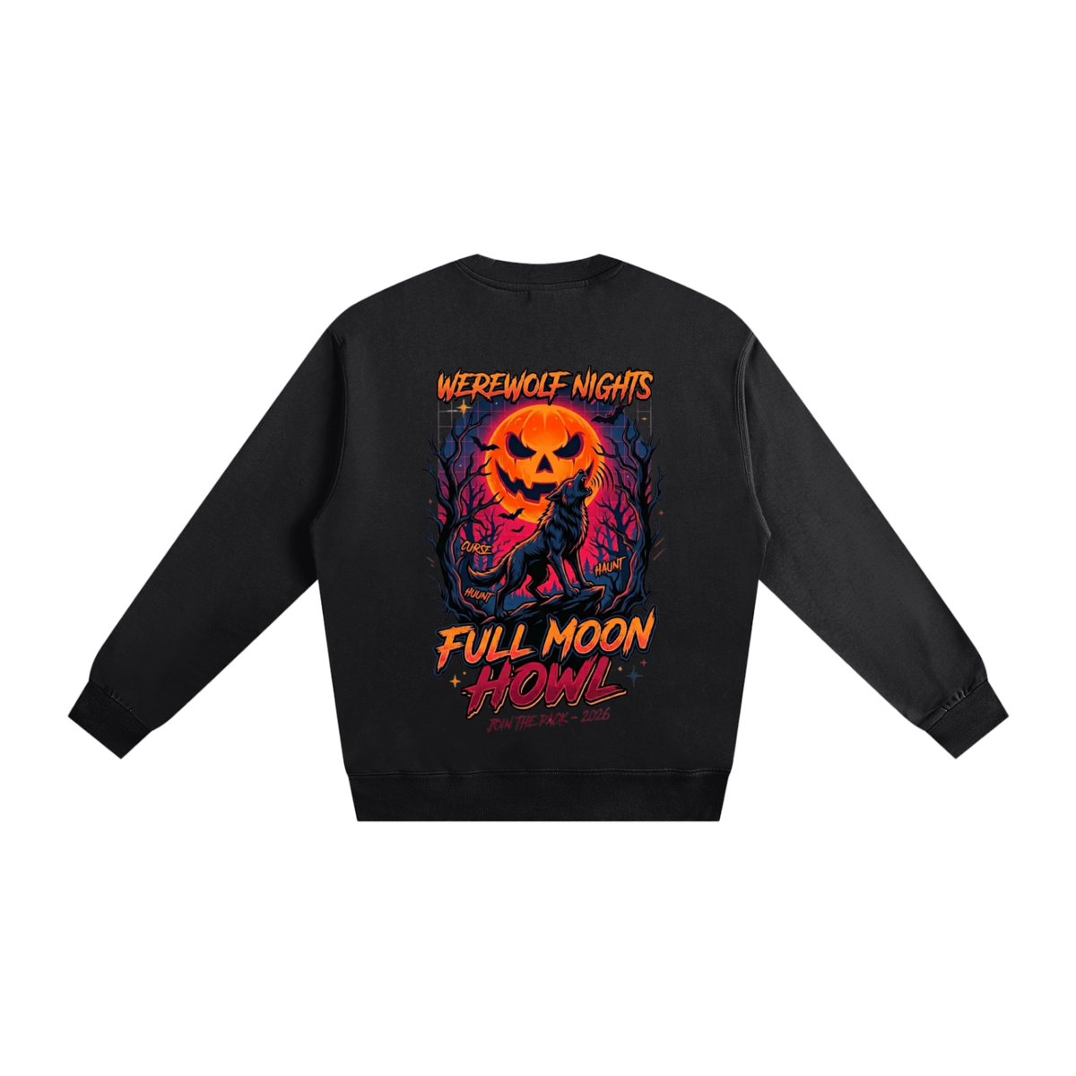 Sweatshirt Full Moon Theme Halloween