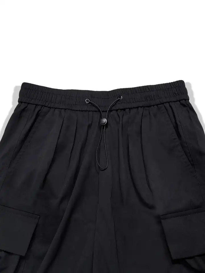 Mens High Waist Wide Leg Casual Pants