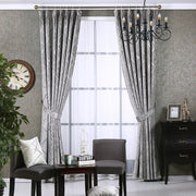 Solid Color Modern Light Luxury Chenille Blackout Curtains for Living Room