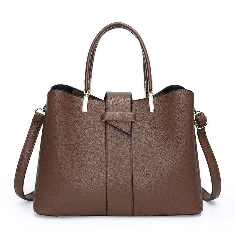 Simple Stylish Retro Women's Handbag with Crossbody Strap