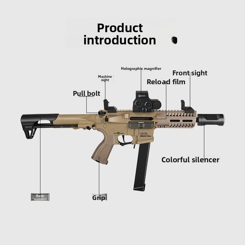 Electric Automatic Toy Submachine Gun Rapid-Fire Blaster With Soft Darts