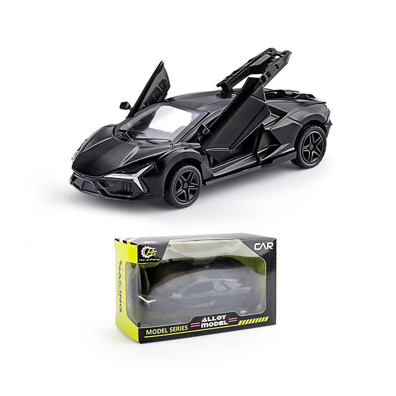 Three-Door Alloy Pull Back Toy Car Model Diecast Vehicle Set.