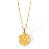 New Copper Zircon Gold-Plated Pendant Necklace