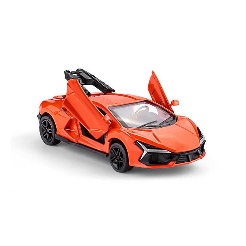 Three-Door Alloy Pull Back Toy Car Model Diecast Vehicle Set.