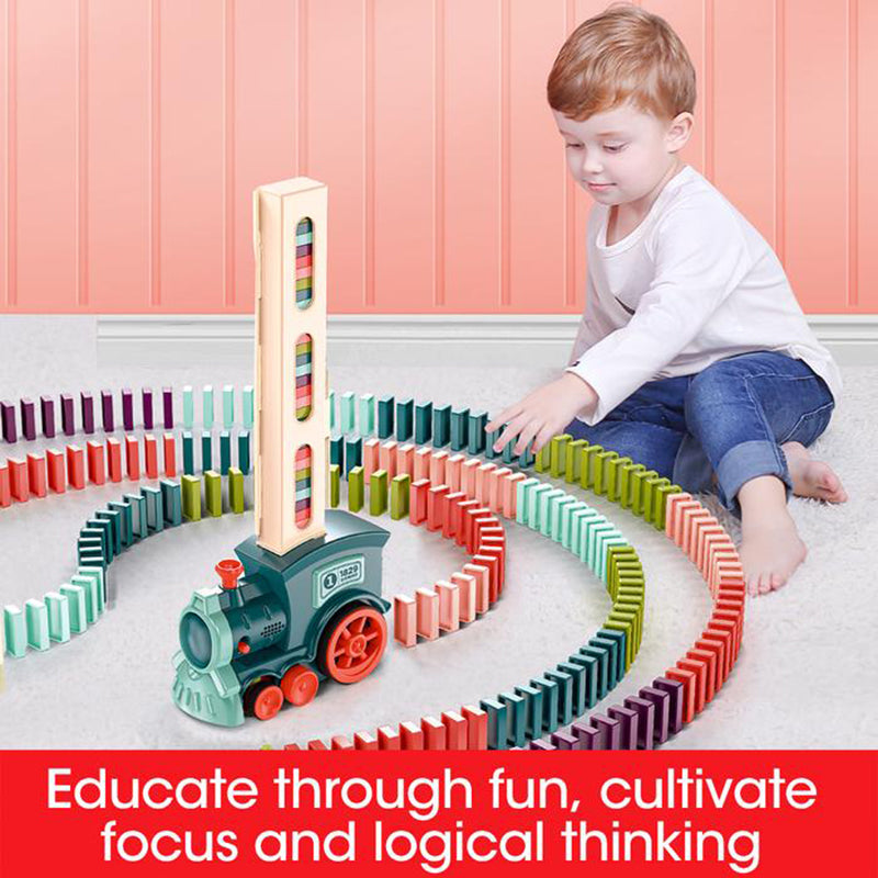 Electric Domino Train Toy – Automatic Domino Laying Set for Toddlers