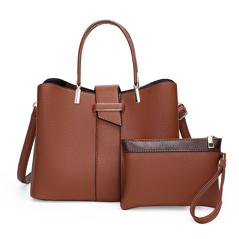 Simple Stylish Retro Women's Handbag with Crossbody Strap