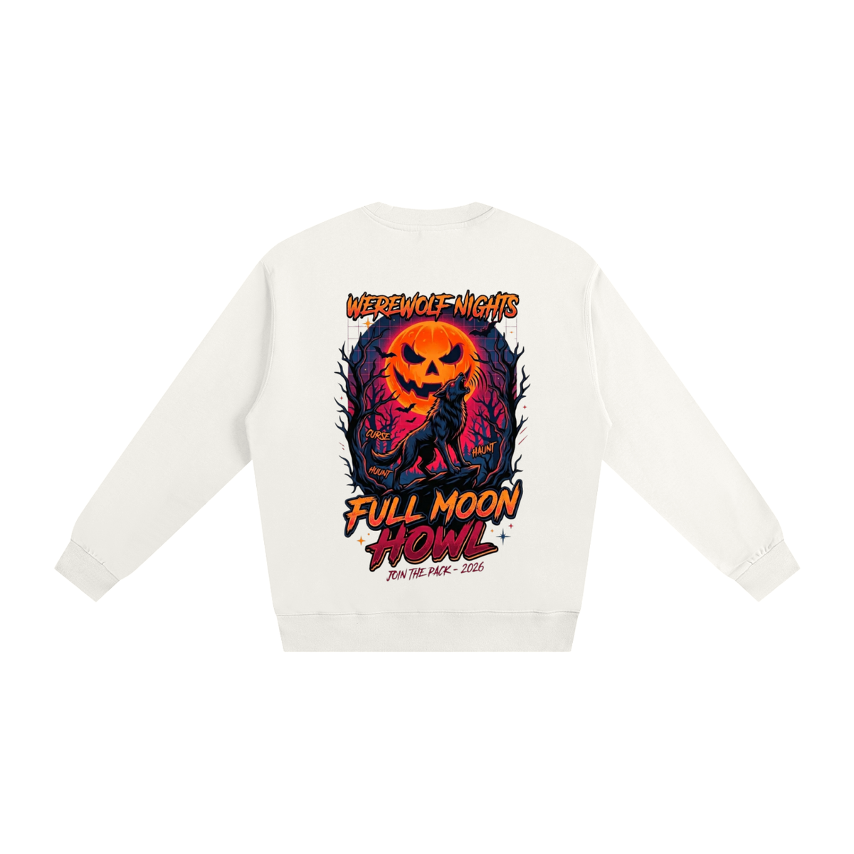 Sweatshirt Full Moon Theme Halloween