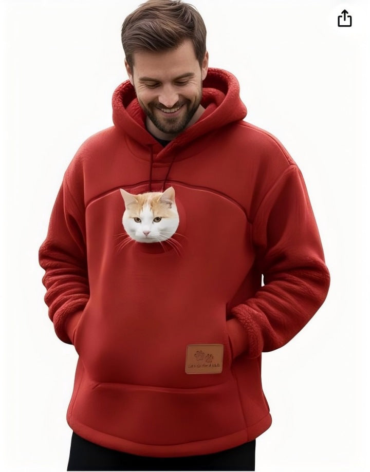Pet In One Hoodie Loose Fit Casual Pouch Sweatshirt