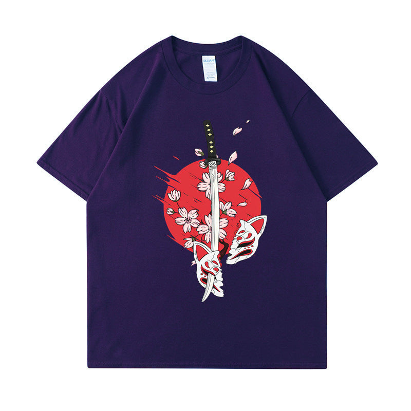 Cotton T-Shirt Classic Crewneck Casual