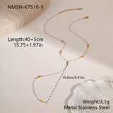 Stainless Steel Tassel Pendant Necklace For Women