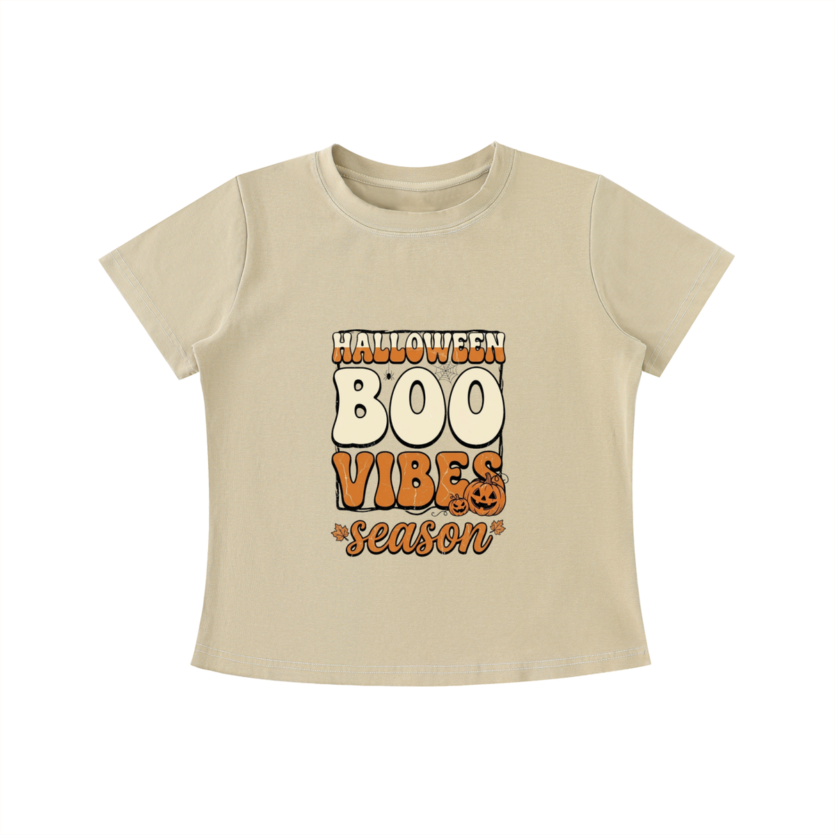 Women's Vintage Wash Slim Fit T-Shirt Halloween Graphic Tee