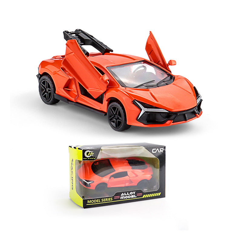 Three-Door Alloy Pull Back Toy Car Model Diecast Vehicle Set.