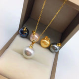 Elegant Mabe Pearl Pendant Fashion Clavicle Necklace