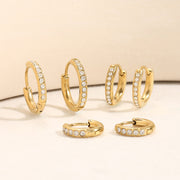 European & American Minimalist Cubic Zirconia Earrings for Women