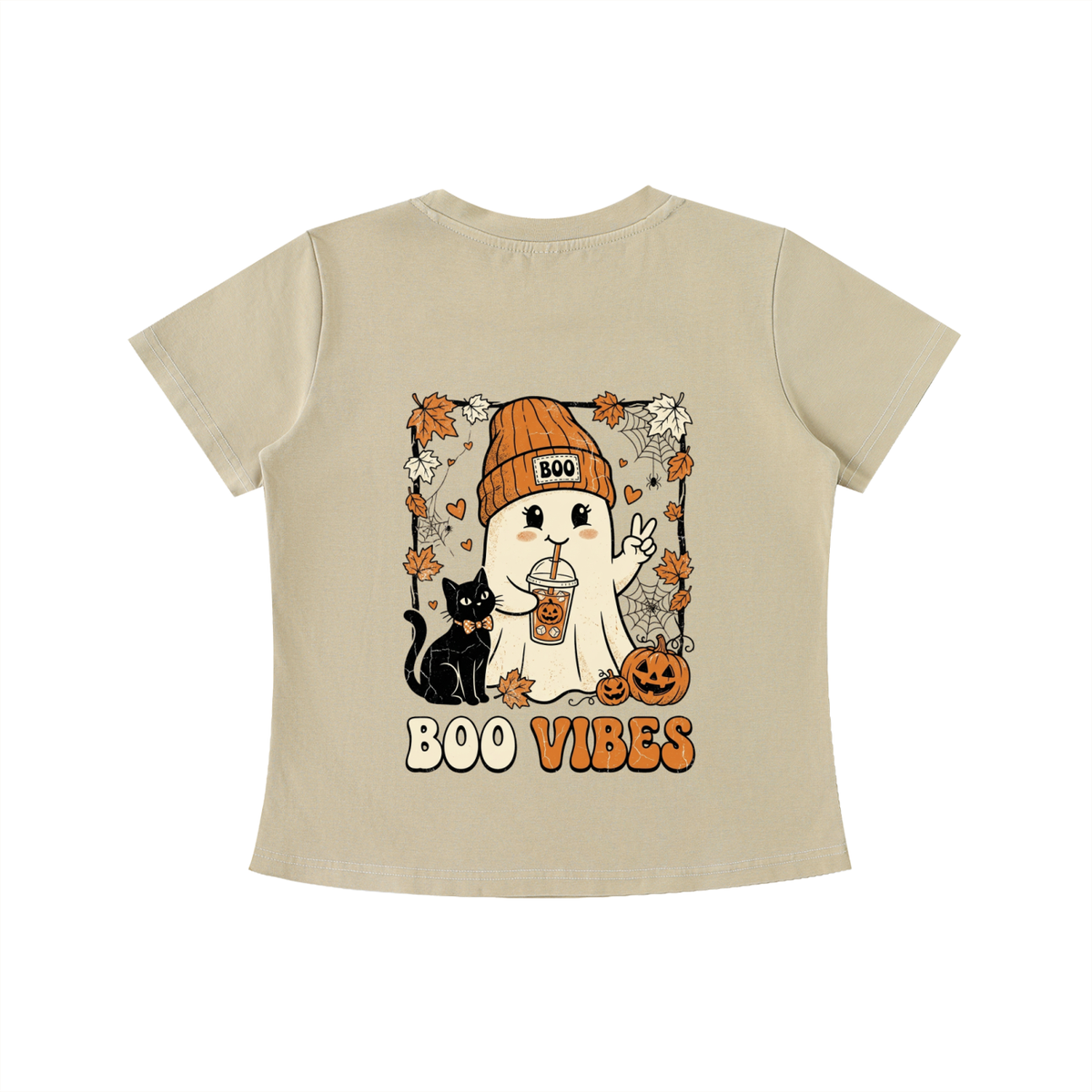Women's Vintage Wash Slim Fit T-Shirt Halloween Graphic Tee