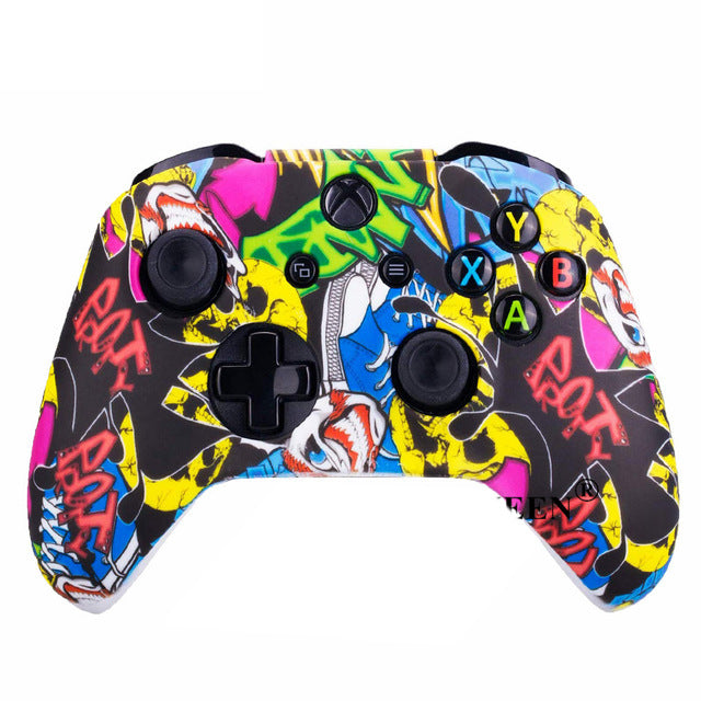 Camouflage silicone protective cover for game console handles 