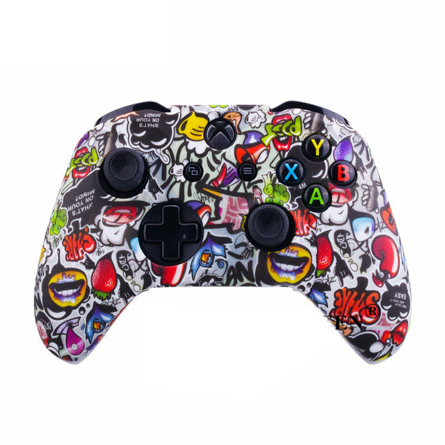 Camouflage silicone protective cover for game console handles